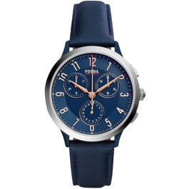 Watch strap Fossil CH3072 Leather Blue 16mm